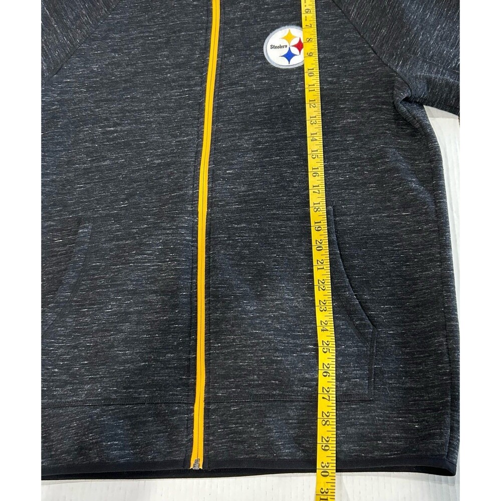 NFL Jacket Men’s Size Large Color Gray Pittsburgh Steelers Full Zip Sweater - Picture 6 of 9